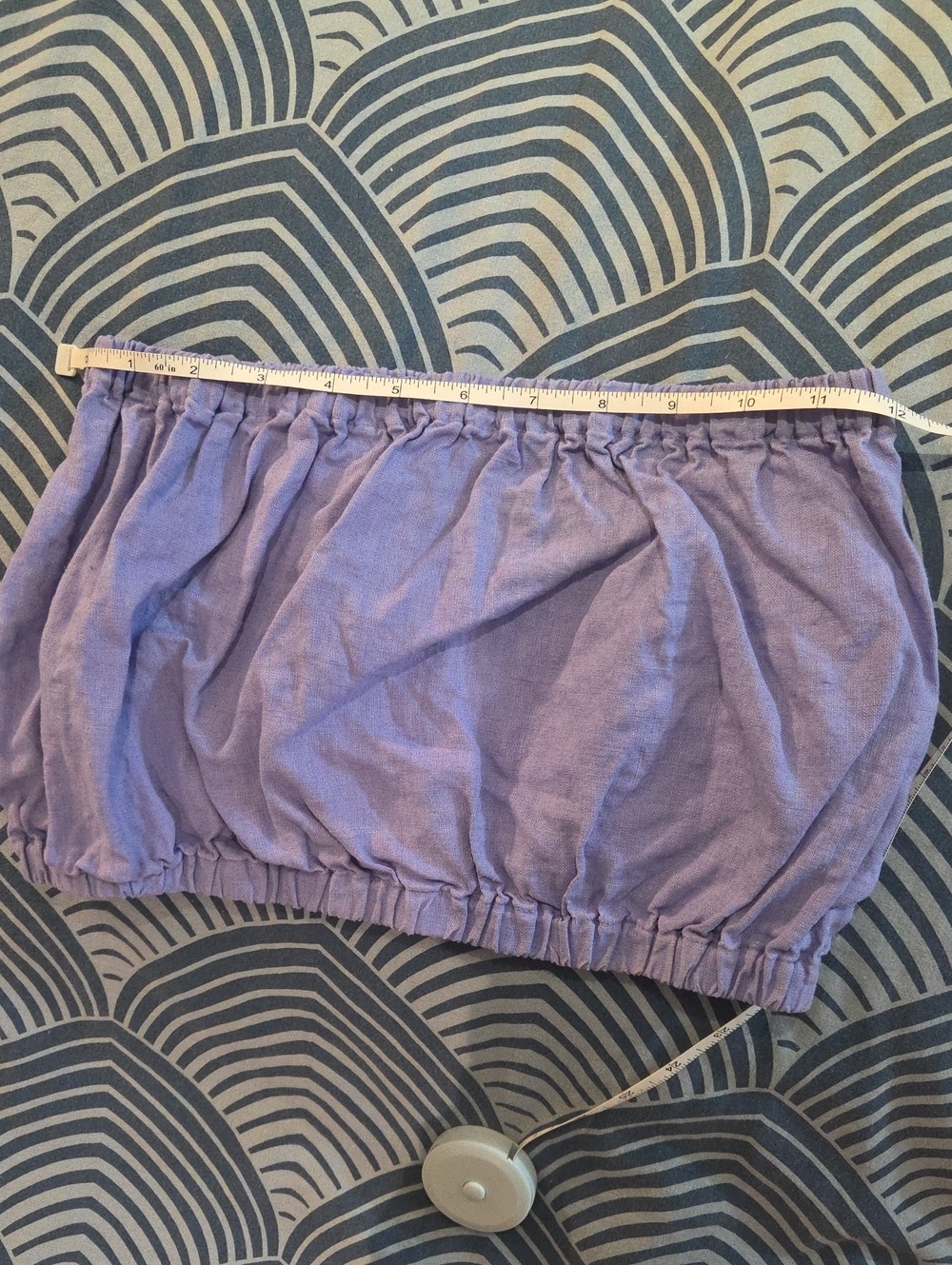 Cropped Linen Tube Top - Picture 2 of 4